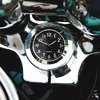 British Made Harley® Heritage / Fatboy FLSTF FLSTC® Stem Nut Cover with Black Clock