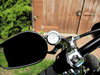 British Made 10mm Mirror-Mate Motorcycle Mirror Stem Casing with White Thermometer