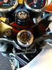 British Made Royal Enfield Interceptor & Continental GT or Int650 Stem Nut Cover with Black Clock