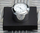 British Made Smooth Triumph Bonneville® or Thruxton Billet Stem Nut Cover with White Clock