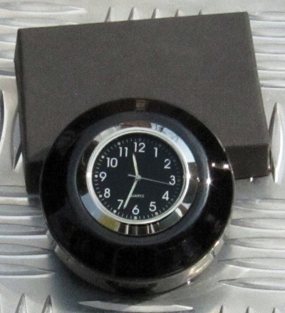 British Made Darkside V-Rod® "Smooth" Stem Nut Cover with Black Clock