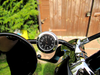 British Made 10mm Mirror-Mate Motorcycle Mirror Stem Casing with Black Clock